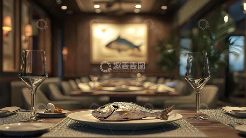 高清大图下载【趣麦麦图】高档餐厅用餐场景