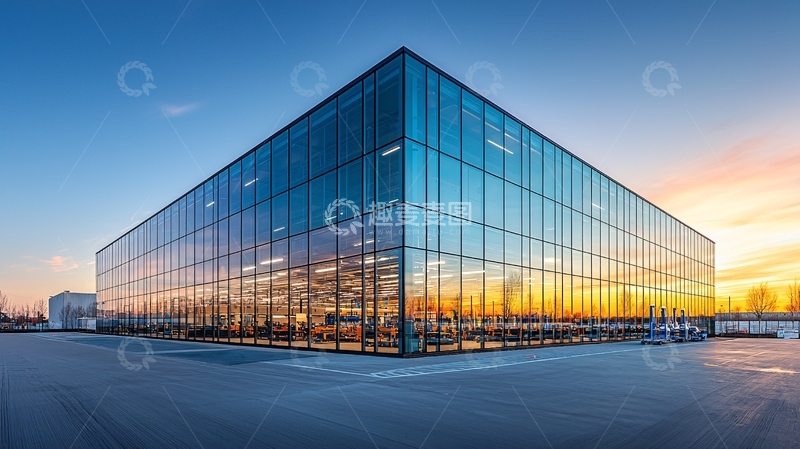 高清大图下载【趣麦麦图】现代化玻璃幕墙建筑