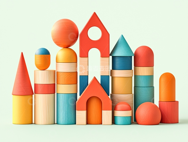 高清大图下载【趣麦麦图】积木城堡