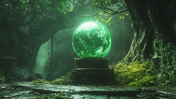 森林深处的神秘绿球