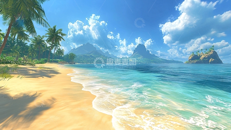 高清大图下载【趣麦麦图】热带海滩风景图