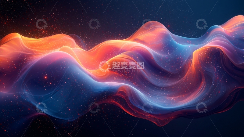 高清大图下载【趣麦麦图】绚丽多彩的流体抽象