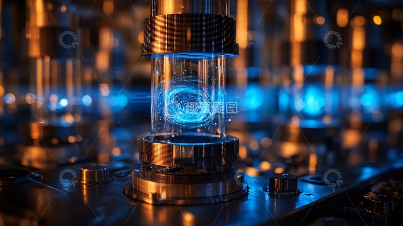 高清大图下载【趣麦麦图】蓝色辉光电子管