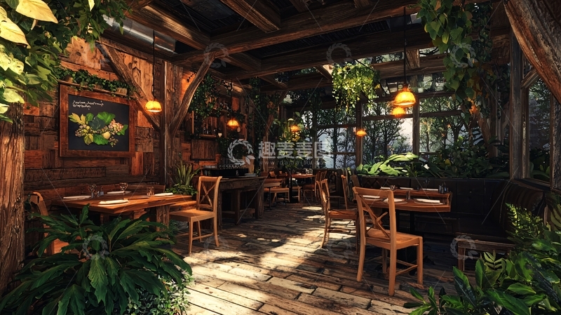 高清大图下载【趣麦麦图】木质餐厅