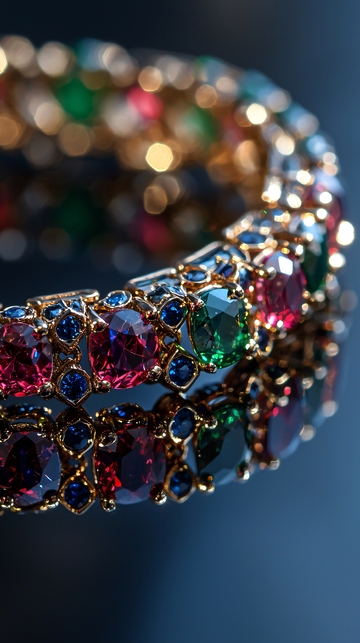 彩色宝石手镯