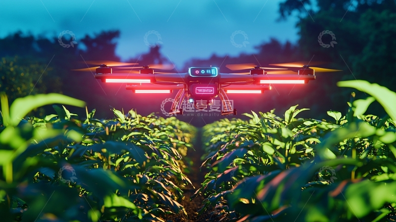 高清大图下载【趣麦麦图】智能农业无人机