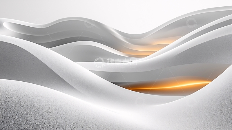 高清大图下载【趣麦麦图】抽象白色波浪背景