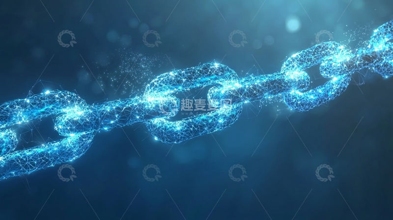 高清大图下载【趣麦麦图】蓝色光点链条