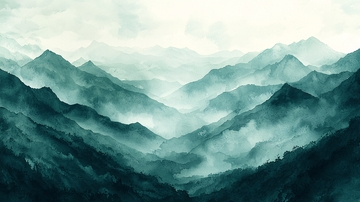 层峦叠嶂的山峰