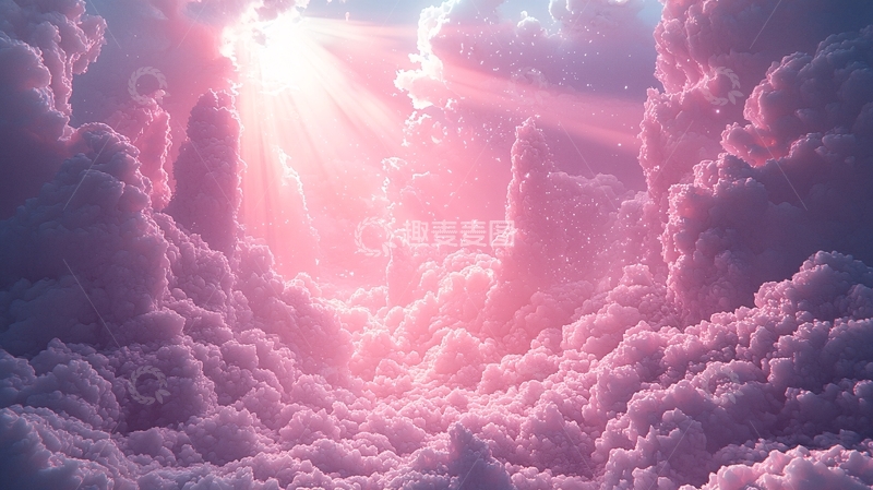 高清大图下载【趣麦麦图】粉色云朵
