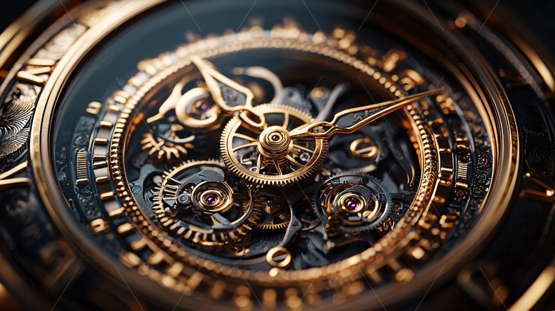 高清大图下载【趣麦麦图】奢华机械表内部构造特写