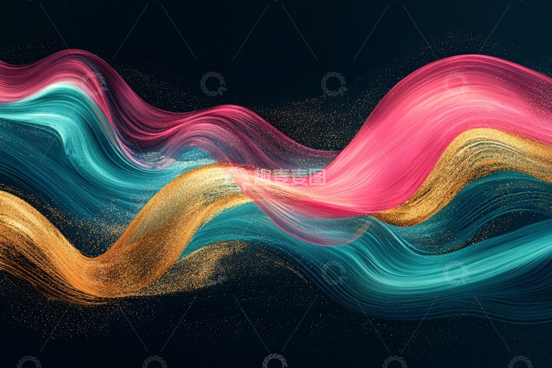 高清大图下载【趣麦麦图】彩色流体抽象背景