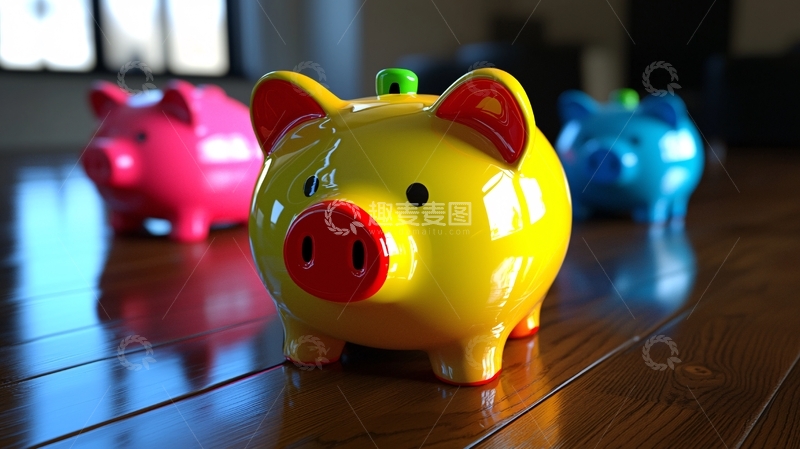 高清大图下载【趣麦麦图】多彩储钱罐