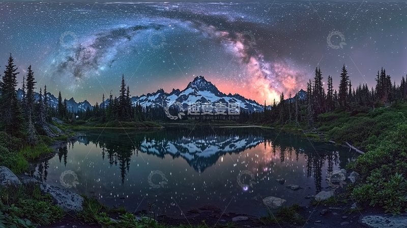 高清大图下载【趣麦麦图】星空倒影