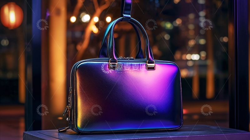 高清大图下载【趣麦麦图】炫彩光泽手提包