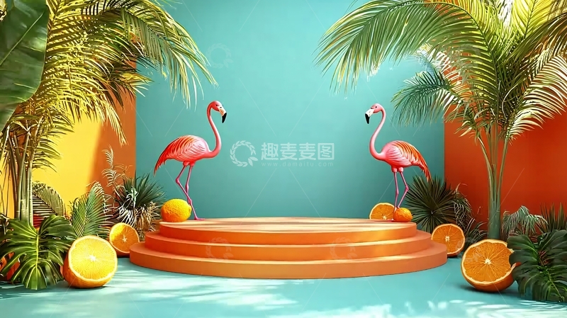 高清大图下载【趣麦麦图】热带风情背景图