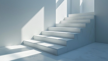 简约白色室内楼梯