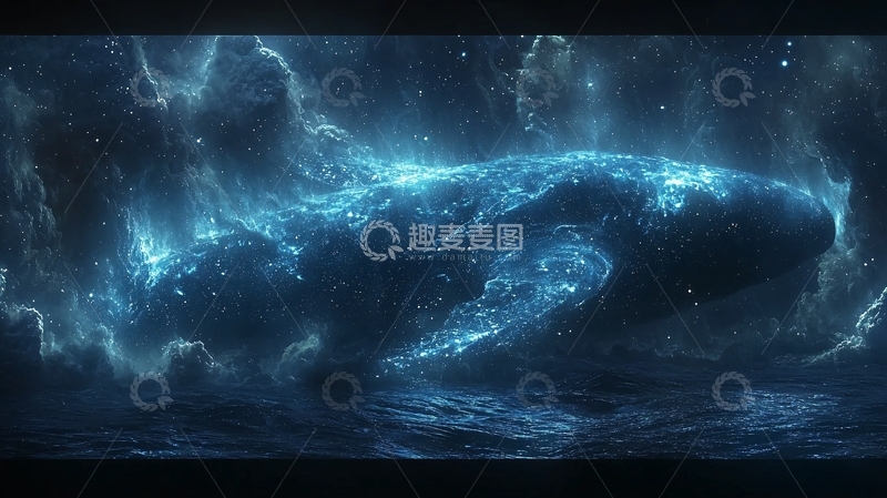 高清大图下载【趣麦麦图】蓝光鲸鱼海洋奇观