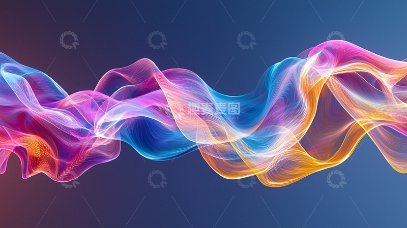 高清大图下载【趣麦麦图】彩色烟雾飘带