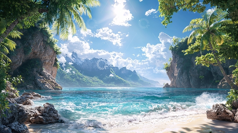 高清大图下载【趣麦麦图】热带海滩风景