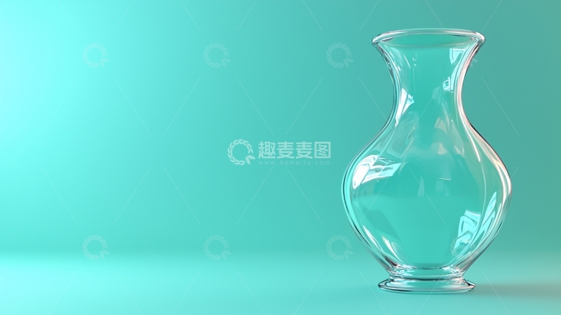 高清大图下载【趣麦麦图】透明玻璃花瓶