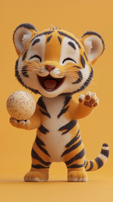 可爱卡通小老虎