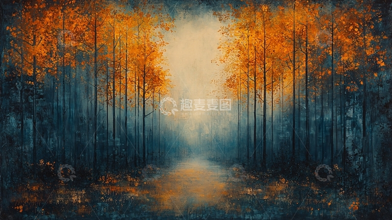 高清大图下载【趣麦麦图】秋日森林小路