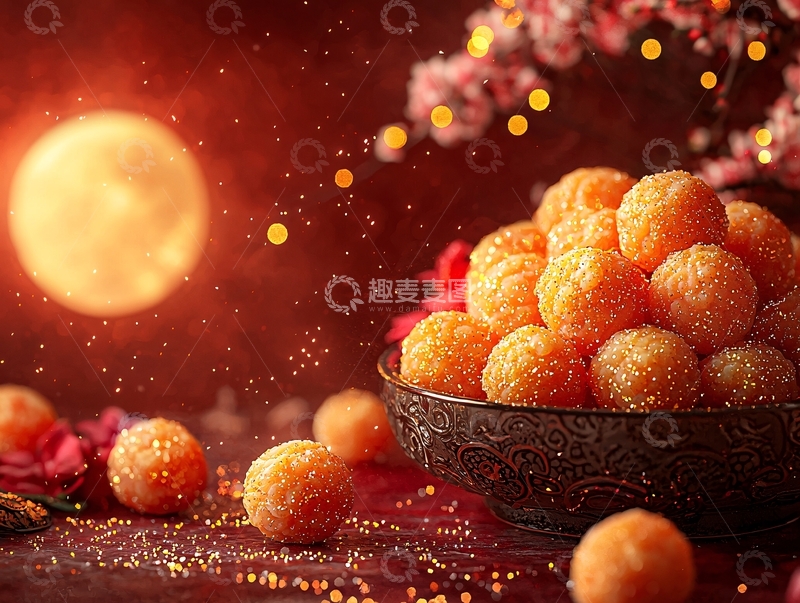 高清大图下载【趣麦麦图】中秋节月饼