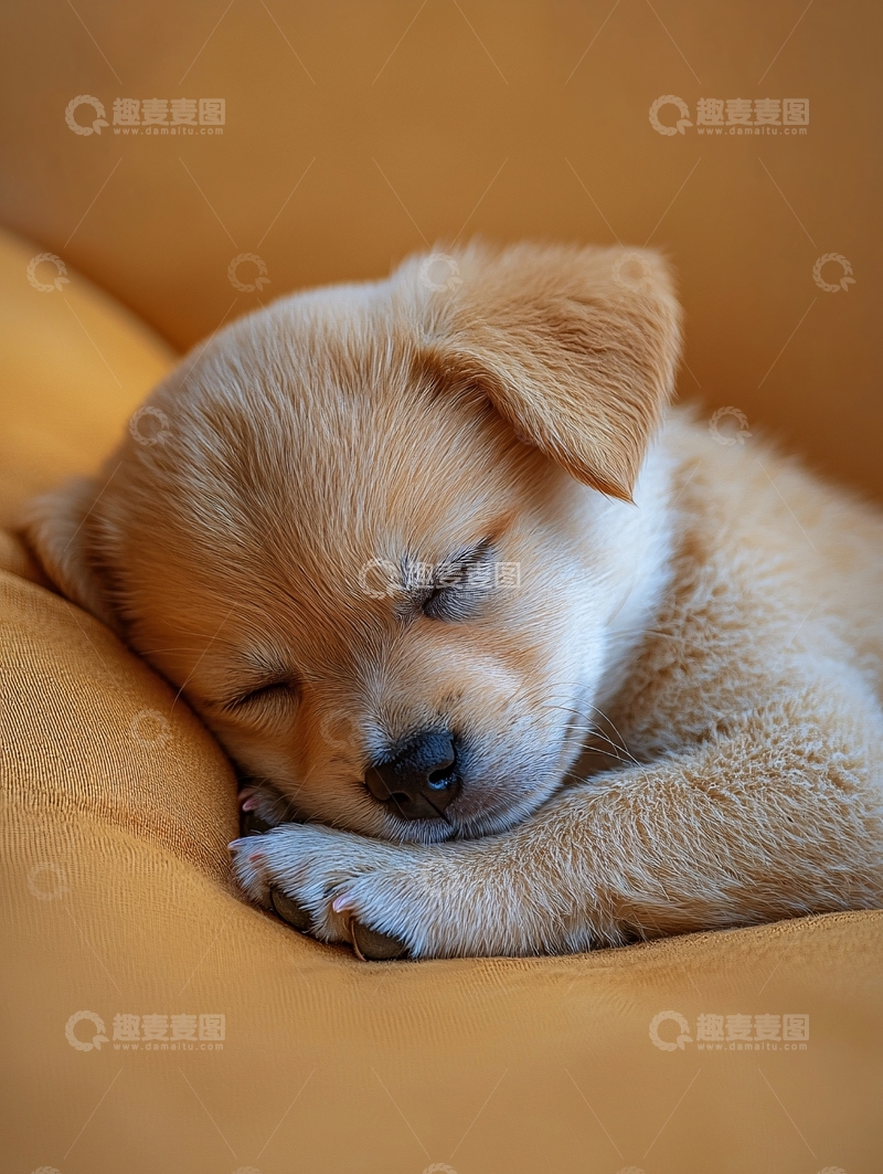高清大图下载【趣麦麦图】小狗睡觉的可爱照片