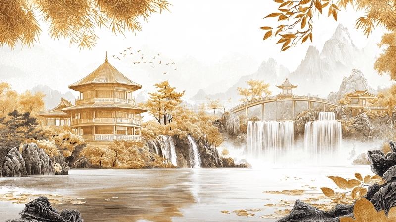 高清大图下载【趣麦麦图】水墨山水画188