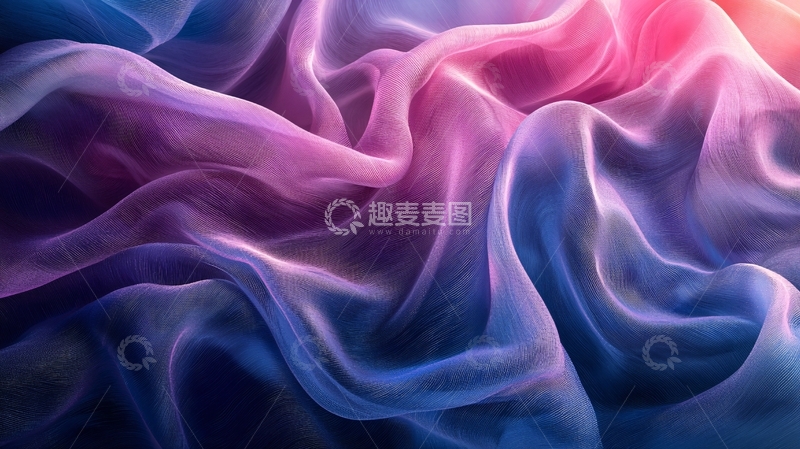 高清大图下载【趣麦麦图】丝绸般的流体渐变背景
