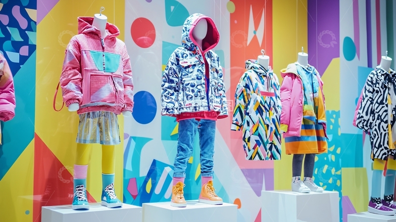 高清大图下载【趣麦麦图】童装店橱窗展示