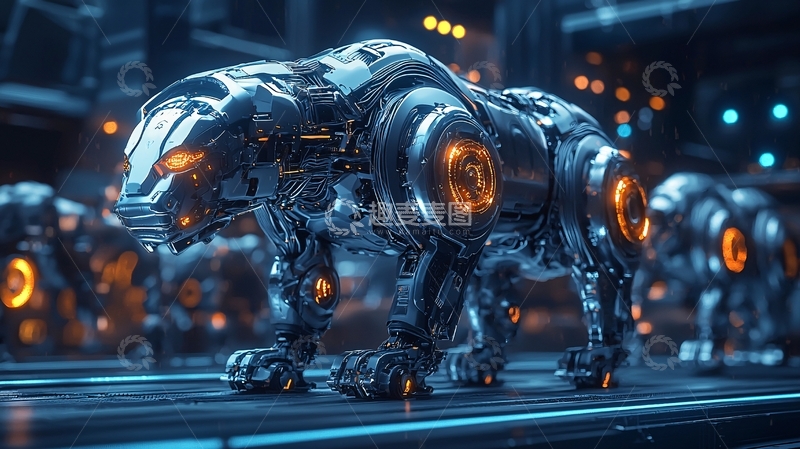 高清大图下载【趣麦麦图】机械豹