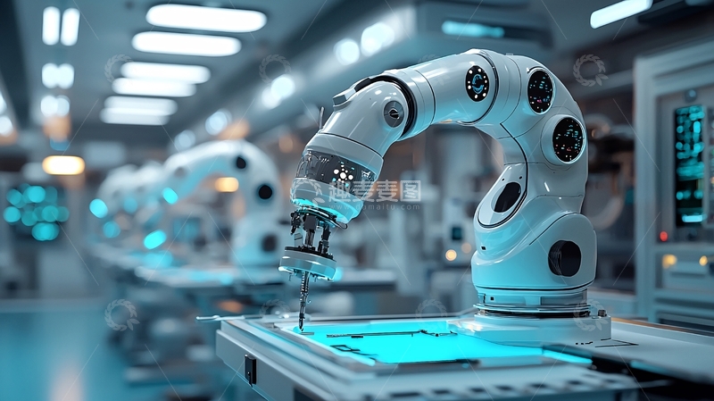 高清大图下载【趣麦麦图】未来工厂自动化生产线