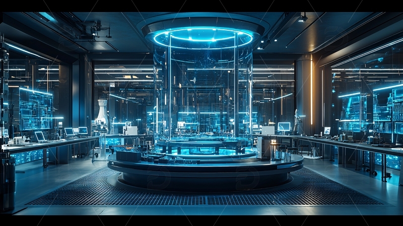 高清大图下载【趣麦麦图】未来科技感实验室