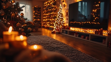 温馨圣诞节客厅装饰