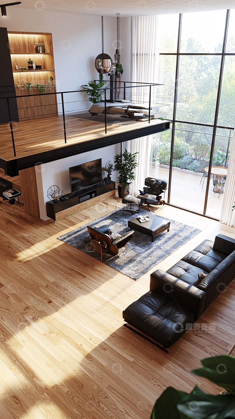 高清大图下载【趣麦麦图】现代简约复式楼