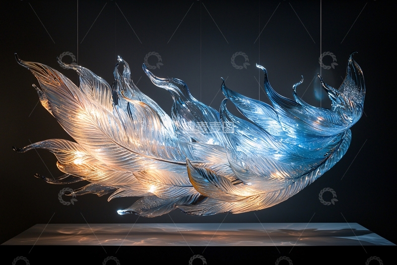 高清大图下载【趣麦麦图】流光溢彩的玻璃艺术装置