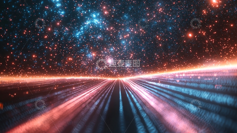 高清大图下载【趣麦麦图】宇宙星河光束隧道