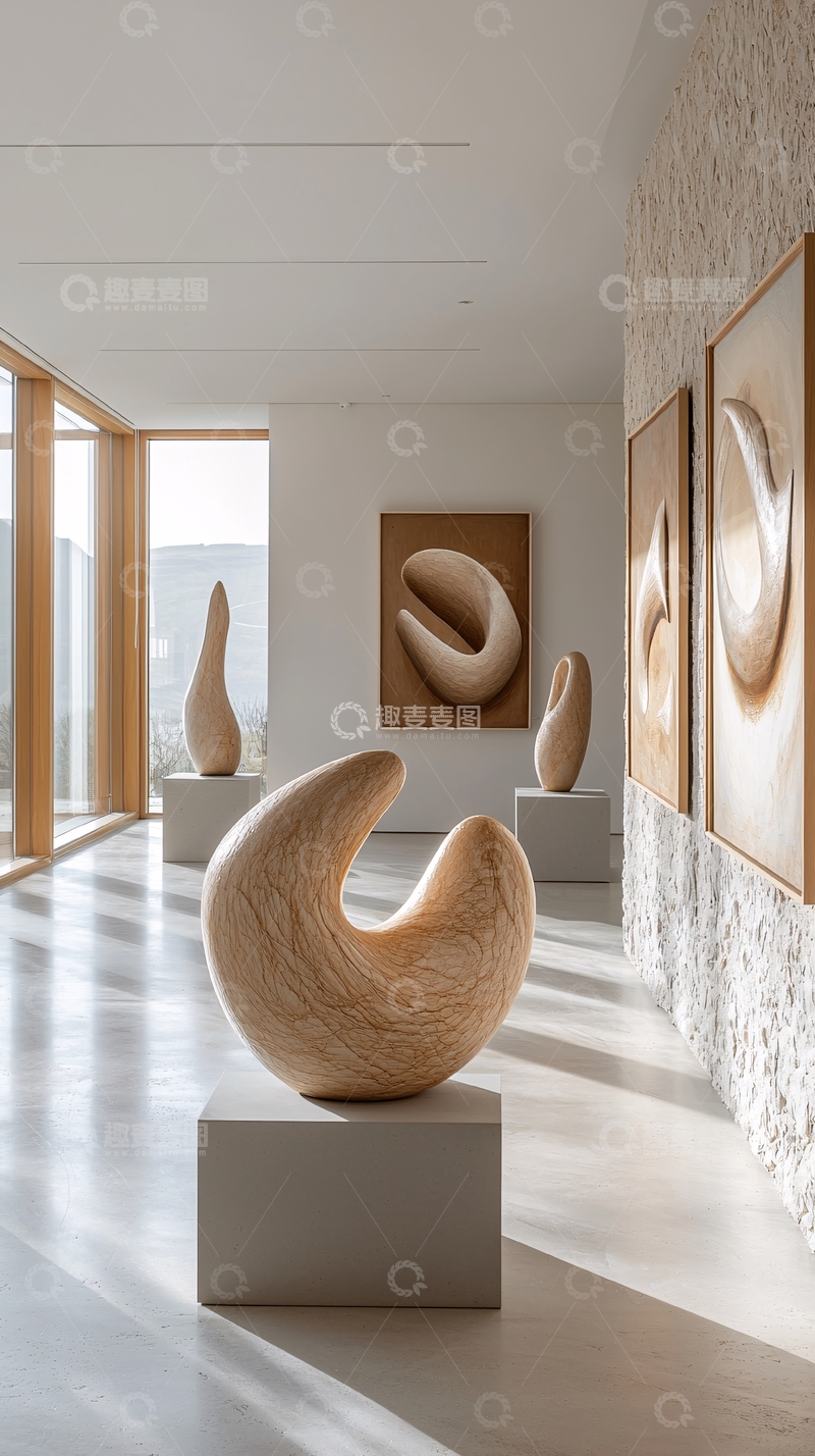 高清大图下载【趣麦麦图】艺术馆雕塑作品