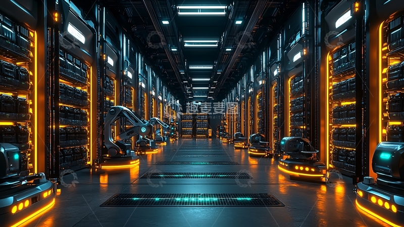 高清大图下载【趣麦麦图】科技感数据中心内部