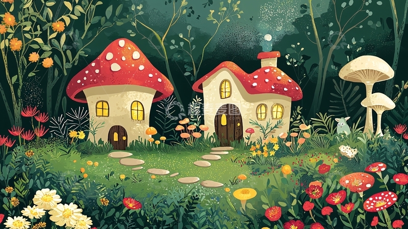 高清大图下载【趣麦麦图】蘑菇屋