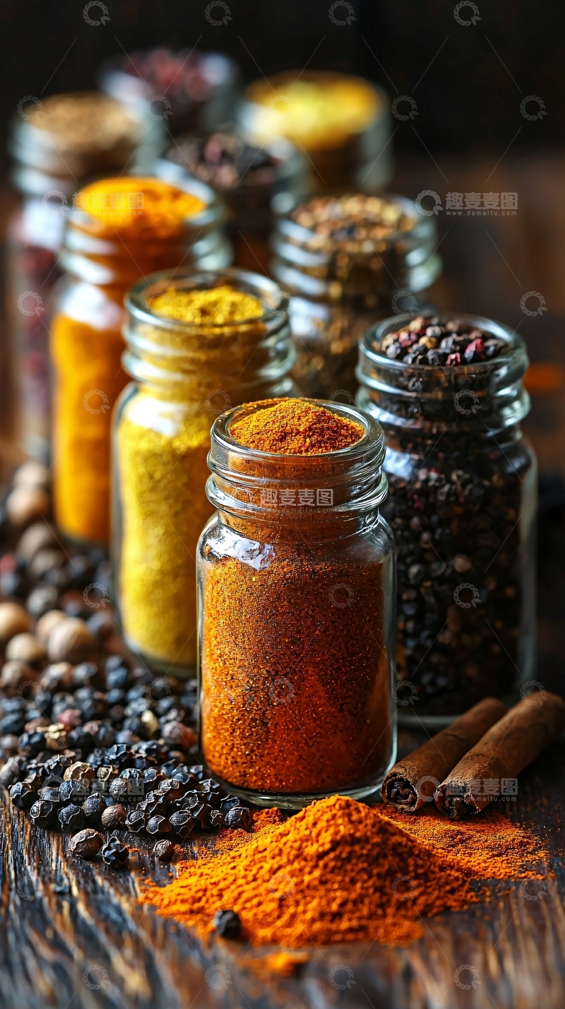 高清大图下载【趣麦麦图】香料罐子特写