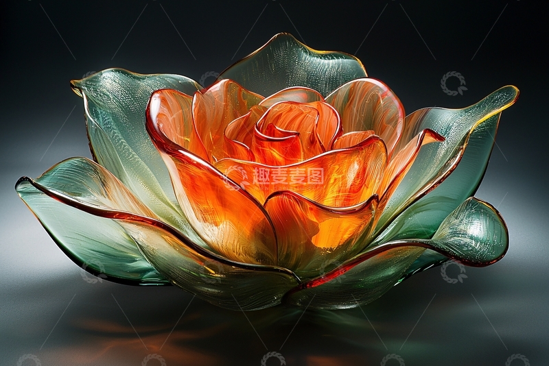 高清大图下载【趣麦麦图】玻璃玫瑰花