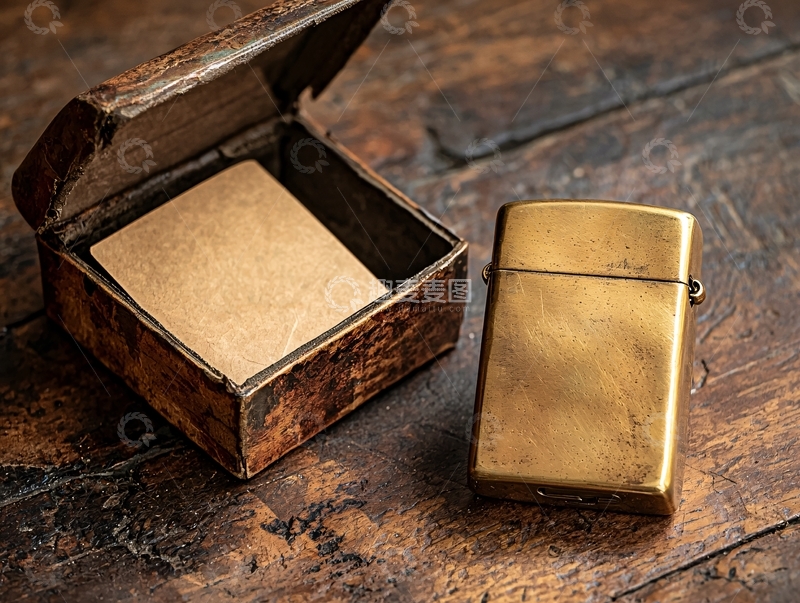 高清大图下载【趣麦麦图】老式打火机与木盒