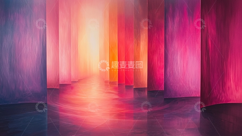 高清大图下载【趣麦麦图】彩色光柱通道