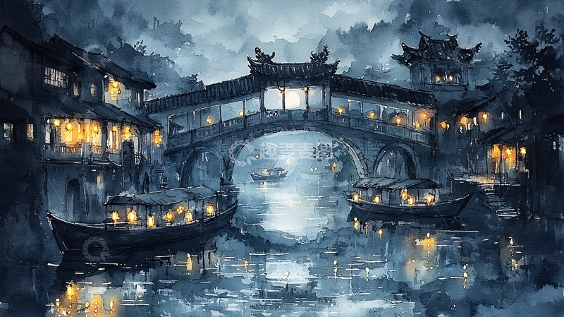 高清大图下载【趣麦麦图】水墨江南