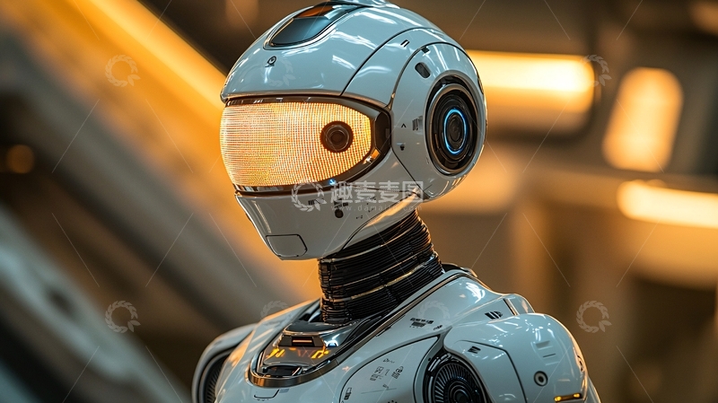 高清大图下载【趣麦麦图】未来感机器人头部特写