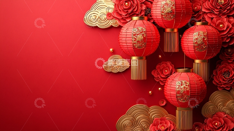 高清大图下载【趣麦麦图】红红火火的中国风