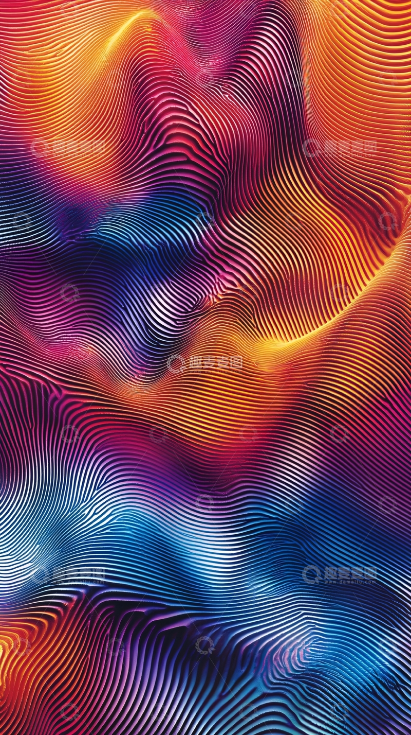 高清大图下载【趣麦麦图】抽象艺术色彩波纹图
